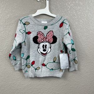 Disney baby Minnie Mouse Christmas Sweater Size 18-24 months